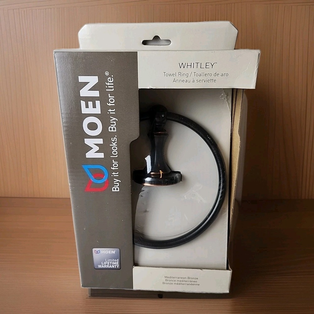 NEW Moen Inspirations Mediterranean Bronze Finish Towel Ring DN1886BR NEW in Box